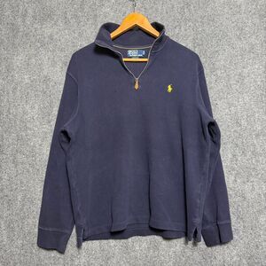 Vintage 90’s Polo Ralph Lauren navy blue quarter zip sweatshirt Size L